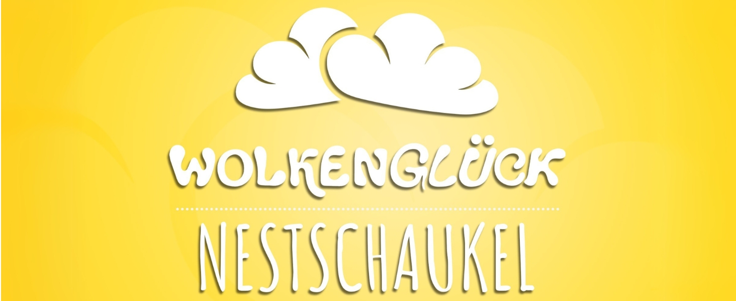 Шоукель-Гніздо Wolken Glück® - Діаметр 110 см - Регульована висота - Для дітей та дорослих - Макс. 150 кг - Шоукель-Тарілка з аксесуарами для монтажу - Шоукель для дітей, блакитний
