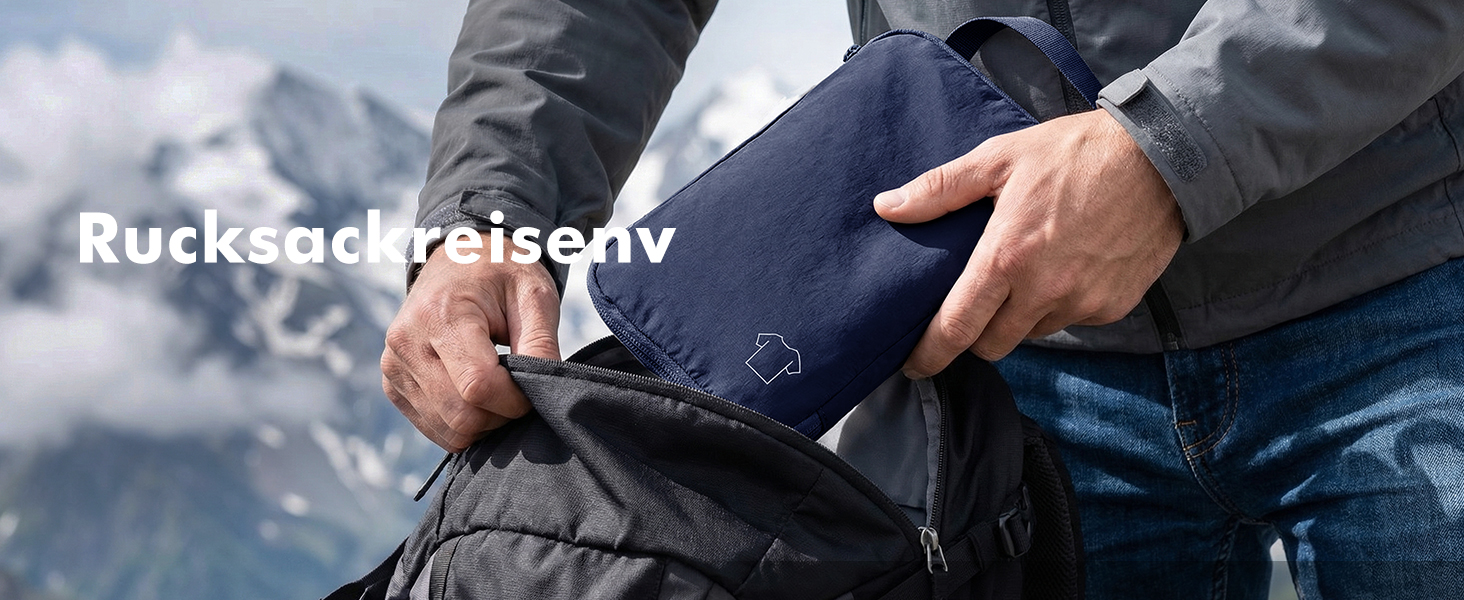 Набір компресійних органайзерів для одягу в дорогу (5 шт), нейлонові дорожні сумки-кубики для валізи та рюкзака, темно-синій