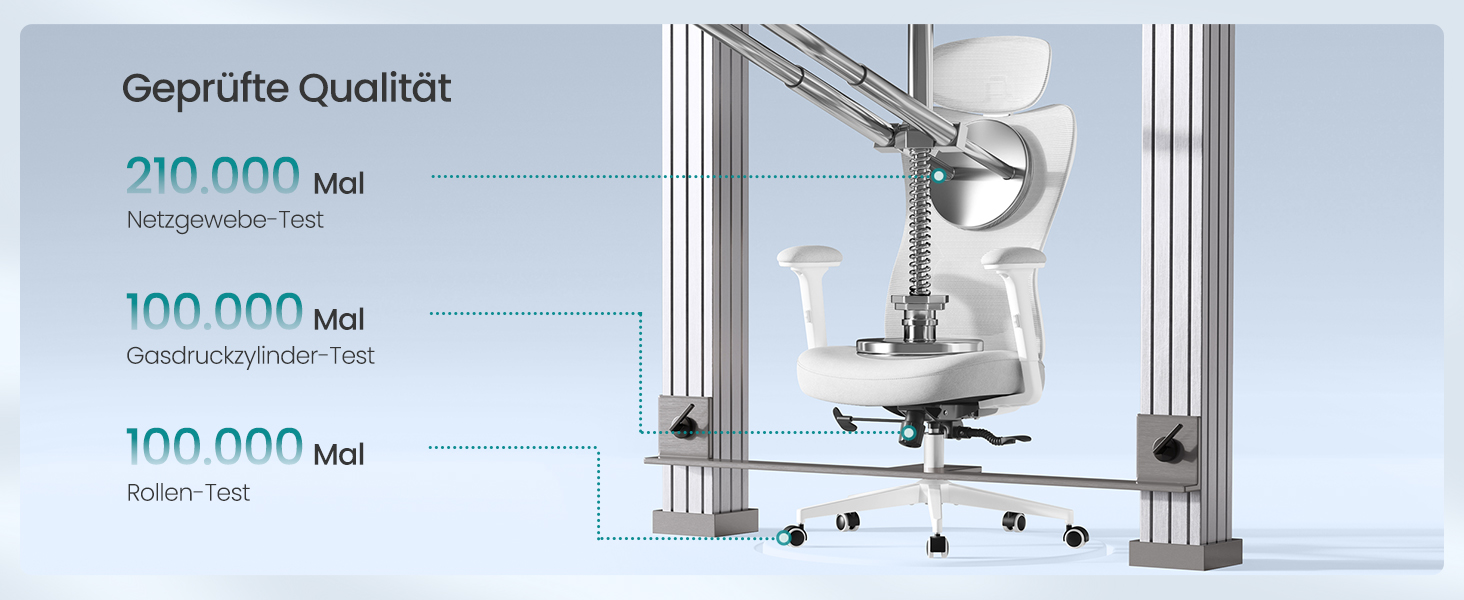 Офісний стіл SONGMICS, ергономічне крісло, комп'ютерне крісло, регульована поперекова та підголовна підтримка, до 150 кг, регульована висота, Taubengrau (сірий голуб) OBN066GD01