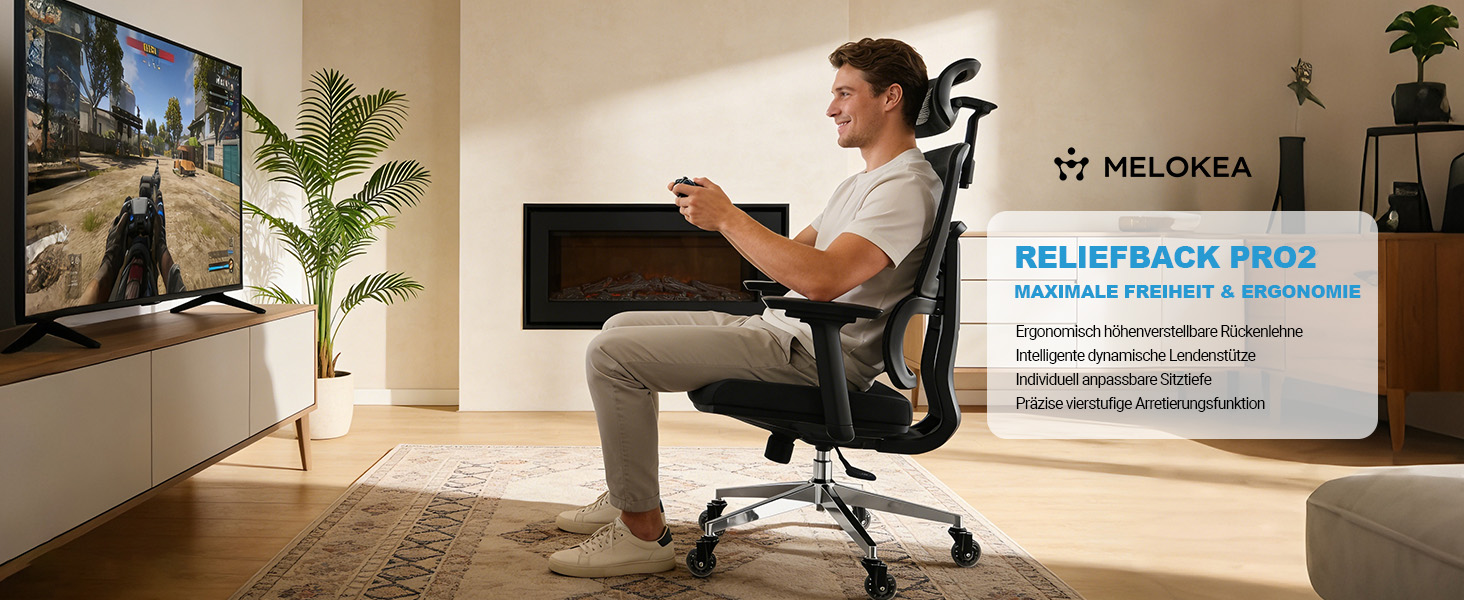 Ергономічне офісне крісло 200 кг | Регульована спинка 6P | 4D підлокітники | Безшумні гумові колеса | Регулювання глибини сидіння | Крісло для великих людей | Перевірено EN12520 | Пінощільність 45