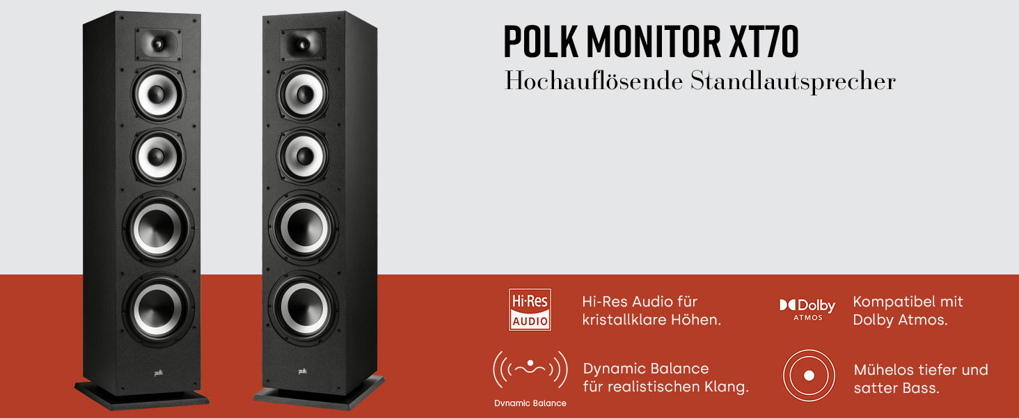 Активний сабвуфер Polk Audio Monitor XT12, 12 100W Class-AB, чорний (підлоговий динамік MXT70)