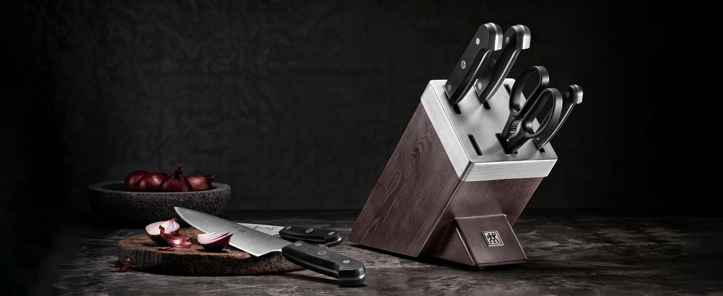 Набір ножів ZWILLING Gourmet 7 предметів з автоматичною заточкою, з нержавіючої сталі, чорний (з Німеччини)
