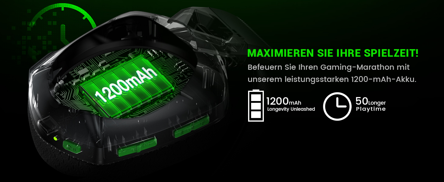 WESEARY WG1 Бездротові ігрові навушники з мікрофоном 2.4G для PS5, PS4, PC, Switch, Mac, Bluetooth, 7.1 Surround Sound, шумозаглушення, LED підсвітка, 50 годин роботи, Jade-Nebel