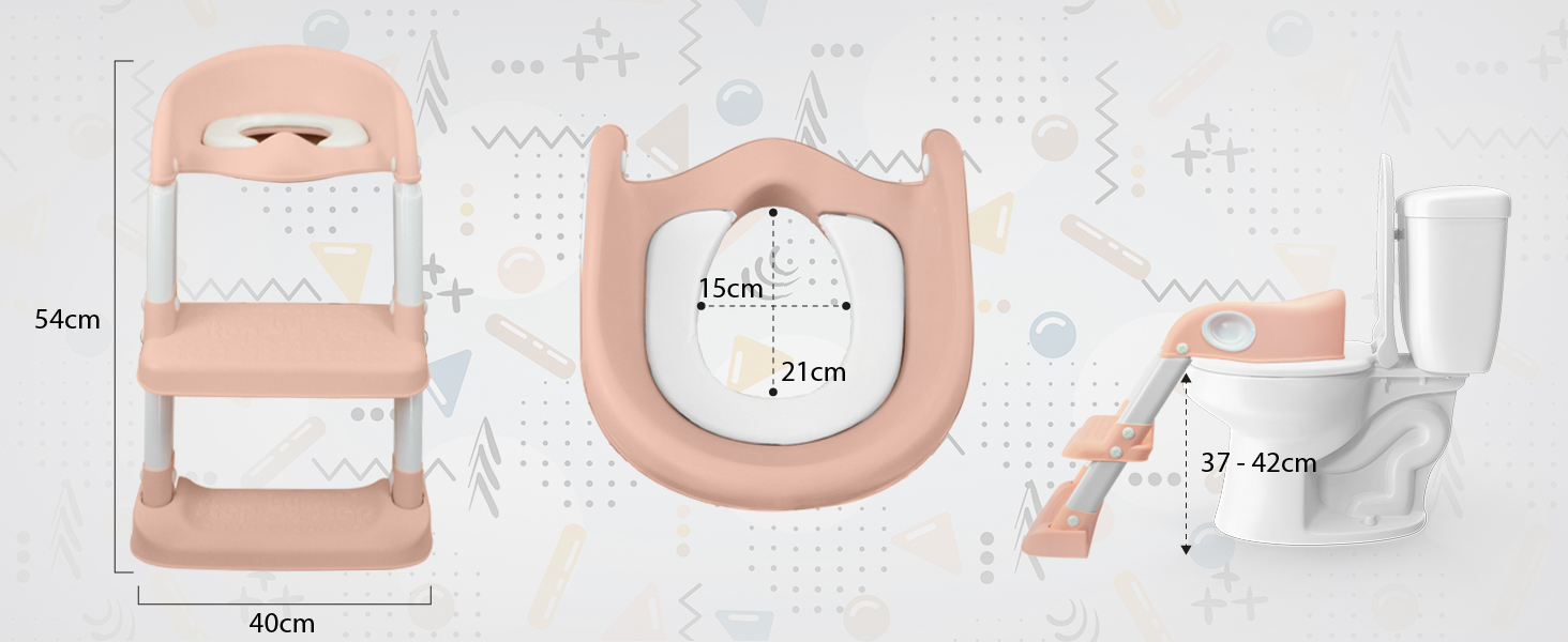 Унітаз дитячий зі сходинкою Mobiclinic Lala сіро-білий, для дітей 1-8 років, європейська якість