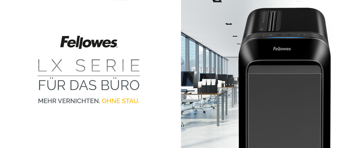 Fellowes Powershred LX221 - Шредер для документів Fellowes, Micro-Cut (P5), 20 аркушів, 30л кошик, Safesense