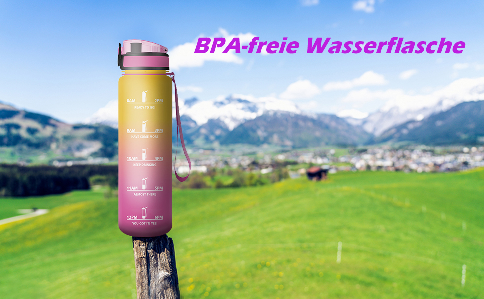 Спортивна пляшка для води  Vikaster 1 л BPA Free 