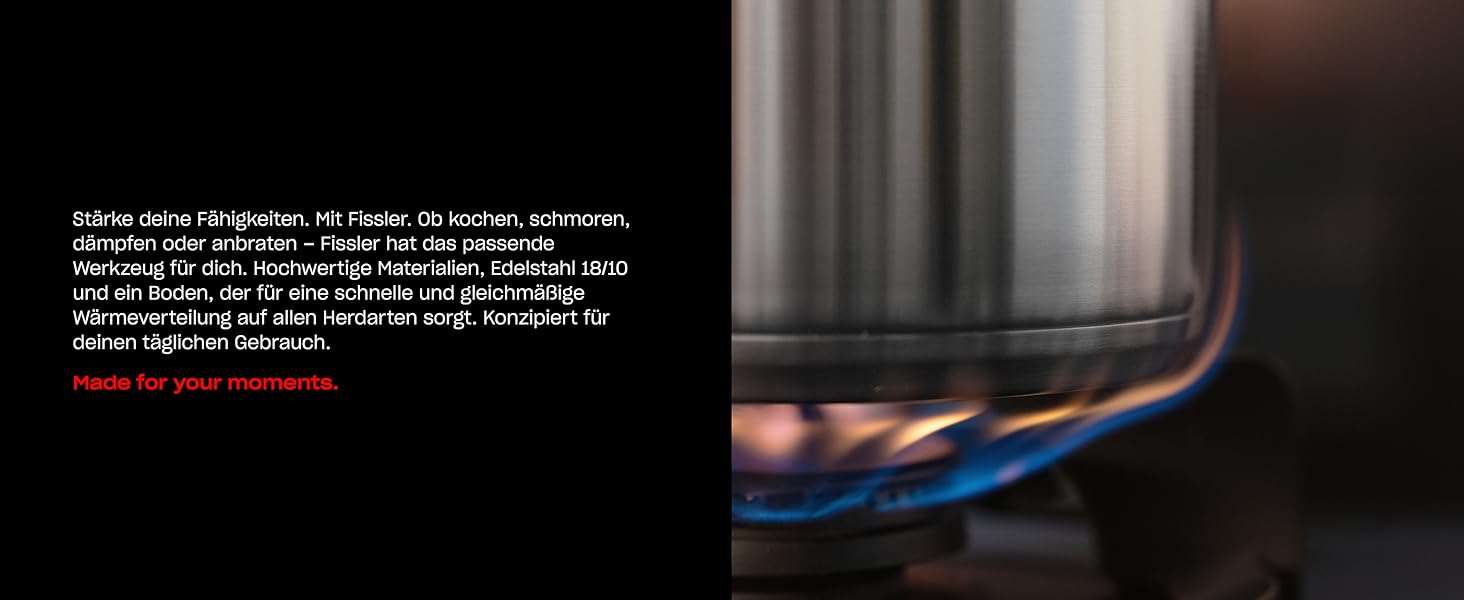 Набір каструль Fissler San Francisco з нержавіючої сталі, 5 предметів, для індукційних плит, зі скляними кришками (3 каструлі, 1 сотейник, 1 каструля з ручкою)