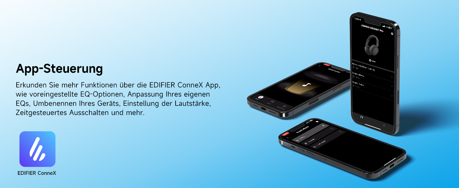 Навушники Edifier W800BT Pro Hybrid ANC Bluetooth 5.4, висока роздільна здатність, акумулятор 45 годин, складні - чорні