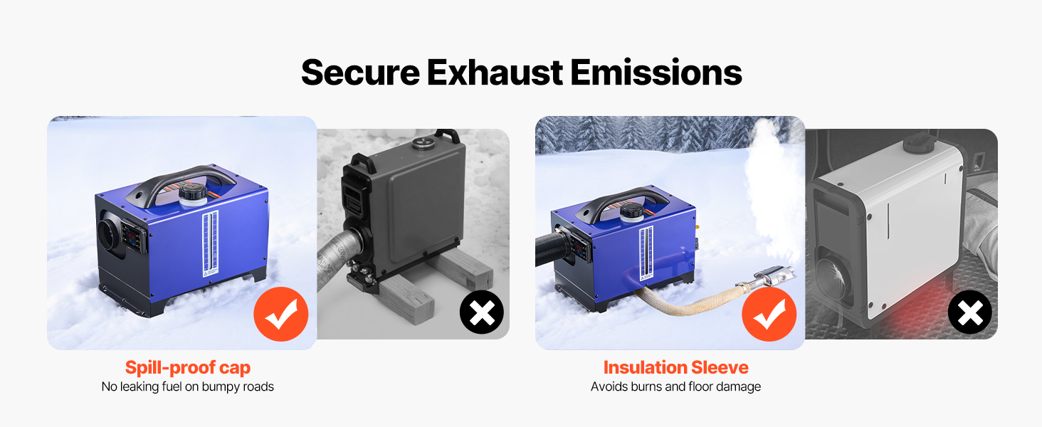 Дизельний обігрівач VEVOR 8 кВт, 12/24 В, портативний, з пультом ДУ та LCD, низький шум, бак 4,5 л для автодому/Вантажівки