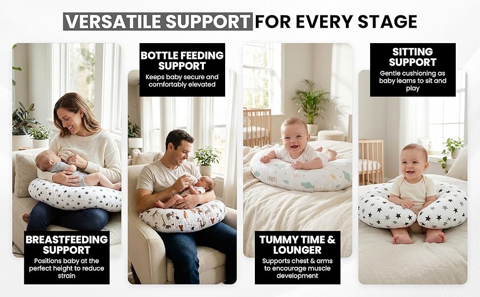 Подушка для годування Cuddles Collection Stillkissen 4-в-1 (Райдуга) багатофункціональна, для вагітних та годуючих мам