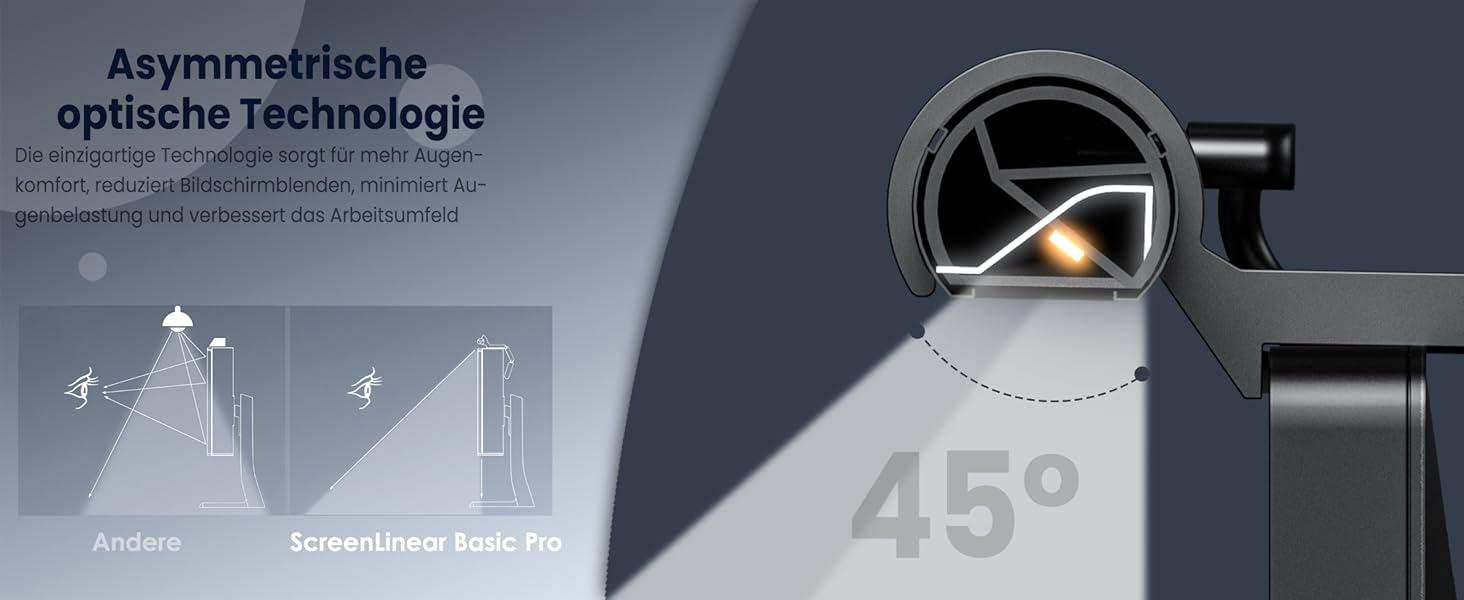 LED лампа для монітора Quntis з дистанційним керуванням та сенсорним управлінням, 40 см, захист від синього світла, USB, автоматичне регулювання яскравості, для ПК, офісу