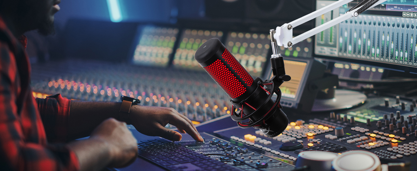 Тримач-пантограф для мікрофона YOUSHARES універсальний (білий) для HyperX QuadCast S/2S, Blue Yeti, Rode PodMic, Razer Seiren — для стрімінгу, геймінгу та подкастингу
