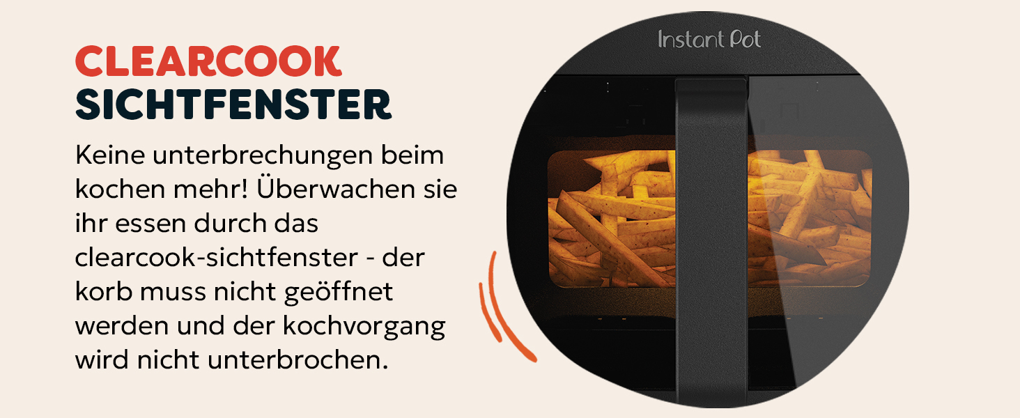 Фритюрниця готує повітрям Instant Pot Vortex Compact Trüffel Grau 5 л з антипригарним покриттям, 4-в-1: смаження, сушка, випікання, підігрів, сімейний розмір