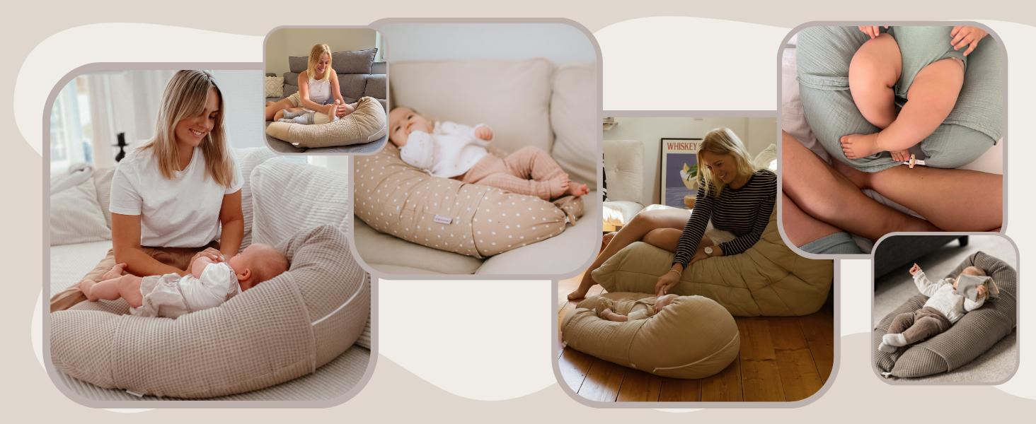 Підкова HOBEA-Germany XXL для вагітних, немовлят та дорослих (190x76 см) з органічної бавовни (принт 'Леопард')