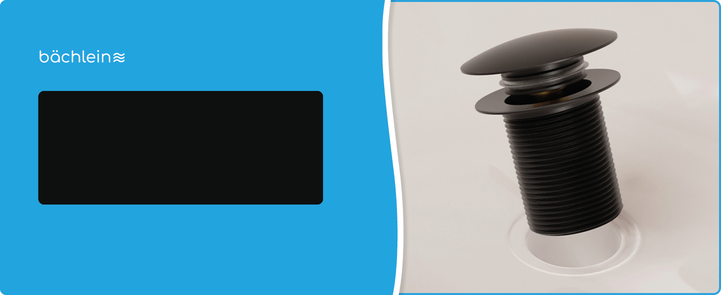 Змішувач для умивальника Bächlein Aldeya чорний матовий, з монтажним комплектом, для накладних умивальників