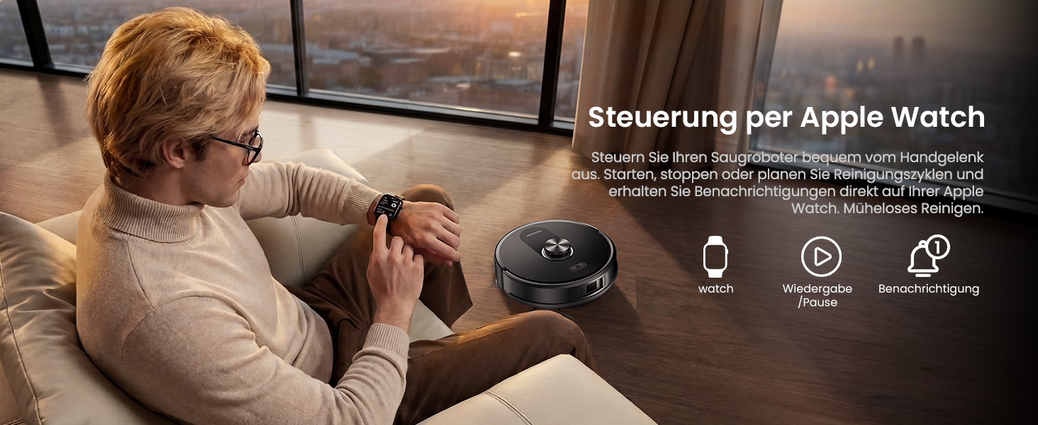 Робот-пилосос Proscenic Q20Plus з функцією миття, 10000Pa, 200хв, бездротовий, самостійна очистка, 3-в-1 для тварин, килимів, твердих поверхонь, чорний