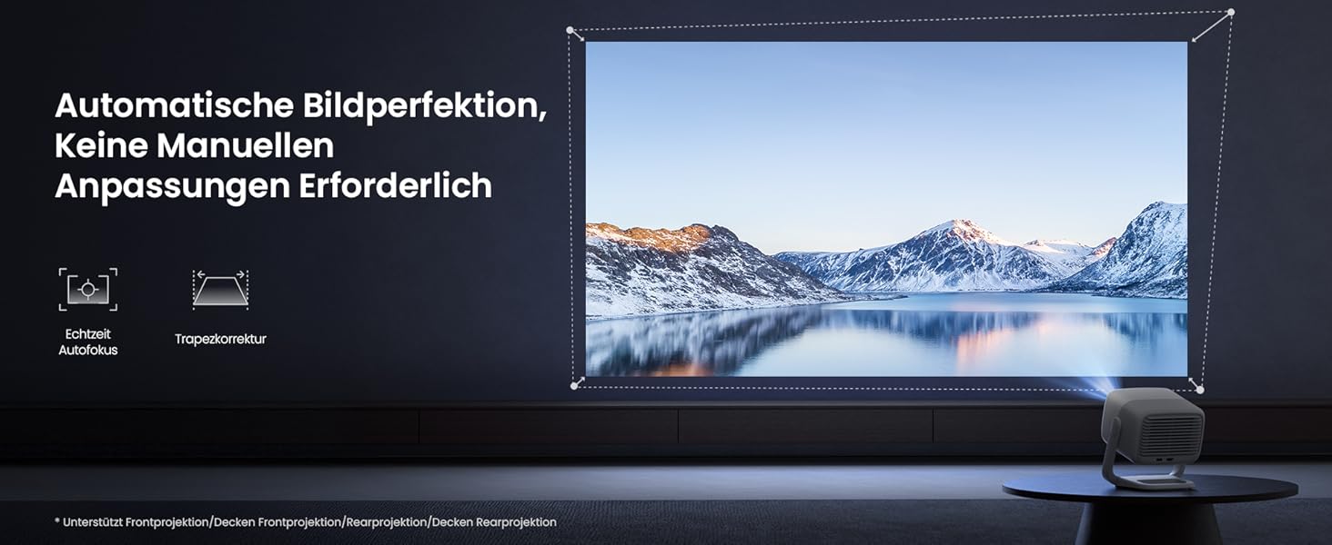 JMGO N1S 4K UHD Міні-проектор: Лазерний, 1100 ANSI люмен, Google TV, HDR10, Dolby Audio, для дому та бізнесу