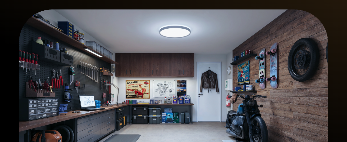 Стельовий світильник Govee RGBICWW Pro LED, 55W, 4800лм, диммований, круглий, Ø45.5см