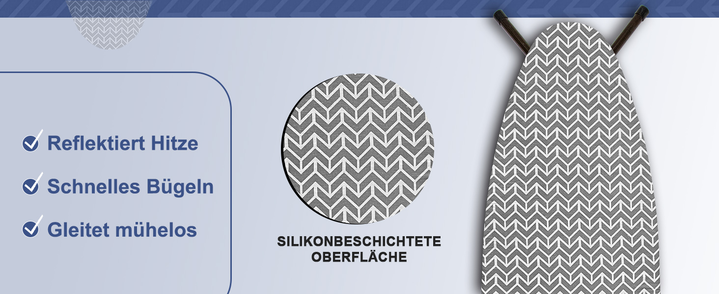 Чохол для прасувальної дошки з товстою підкладкою 120x40, 120x45, 125x45, з еластичною стрічкою по краю, липучками, підходить для прасувальних столів, ідеальний для парогенераторів