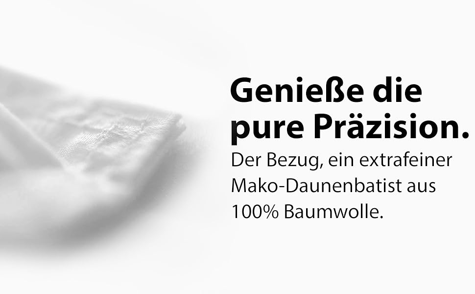 Пухова подушка Hanskruchen Premium de Luxe - Made in Germany Пухова подушка з 100 бавовни - 3-камерна пухова подушка для алергіків 1 упаковка (50x75 см)