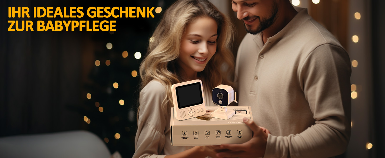 Відеоняня OBVHNUA з камерою 720P, IPS монітором 2.8