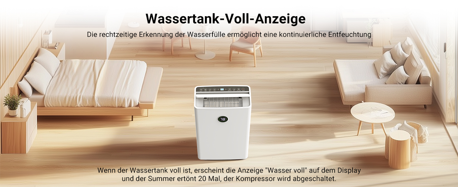 Зволожувач повітря Pasapair – автоматичний осушувач для дому до 120 м³ (20 м²) з таймером, 3 режими роботи, цифровий дисплей, шланг для відведення конденсату. Захист від вологи та плісняви.