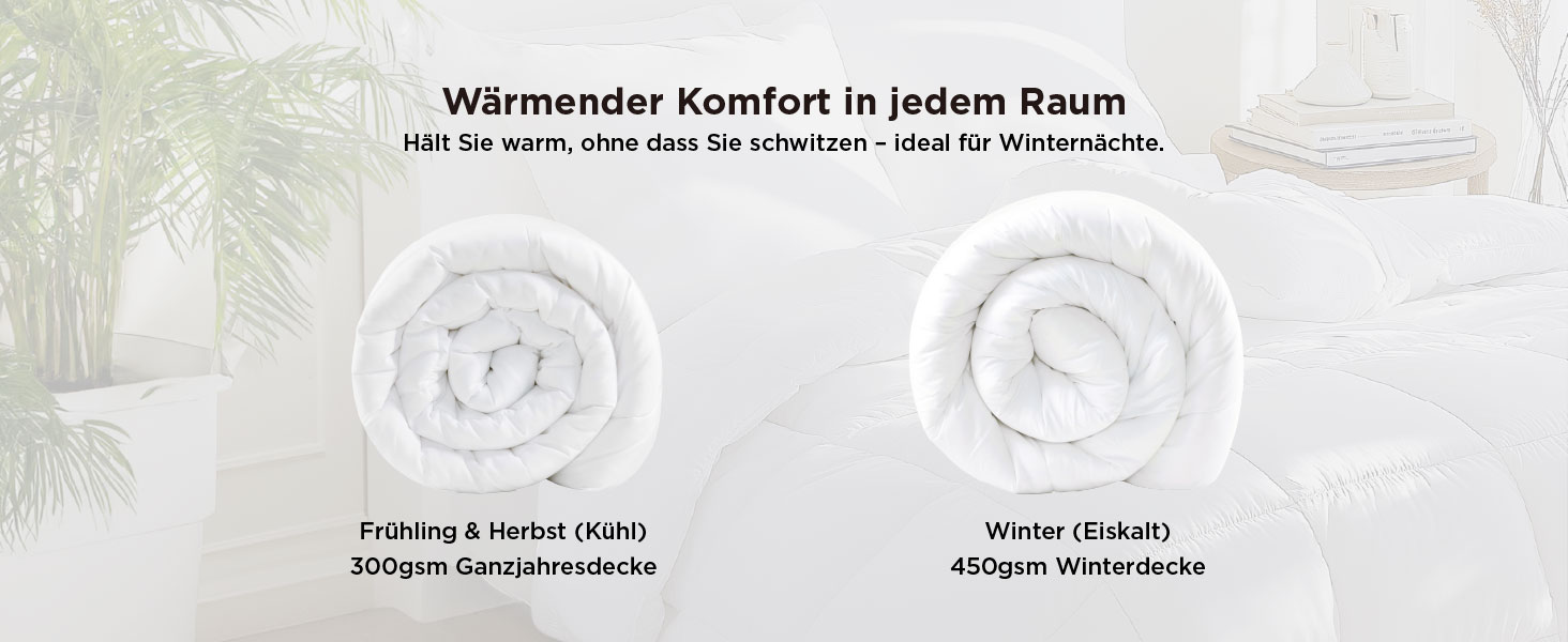 Біла зимова ковдра BEDSURE 220x240 см - тепла та товста ковдра для зими, 450gsm