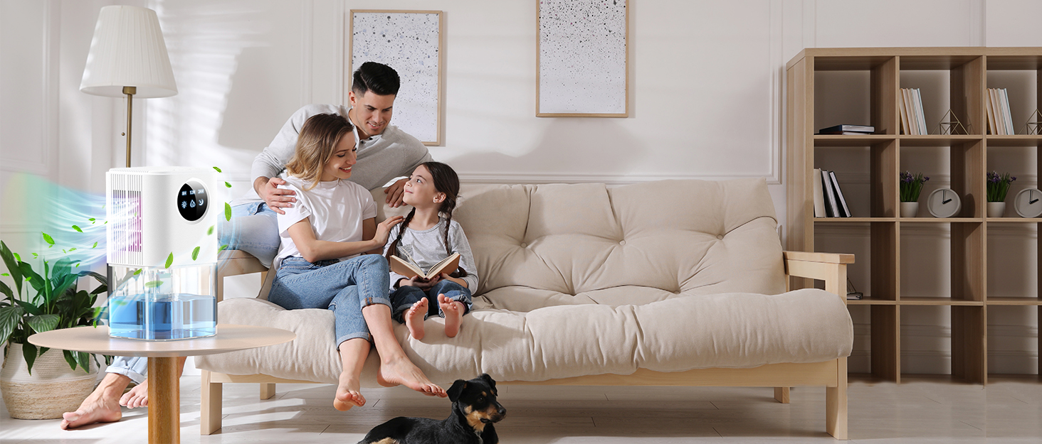 Електричний осушувач повітря 1800 мл, енергозберігаючий для спальні та ванної кімнати, 22,5W, тихий режим, таймер, автовимкнення (700 мл/день)