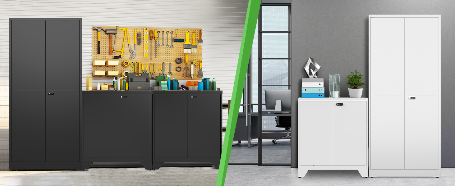 Металевий шафа-сейф для документів, 90x80x40 см, білий. Шафа для офісу, гаража, під інструменти, з комбінаційним замком, регульовані полиці