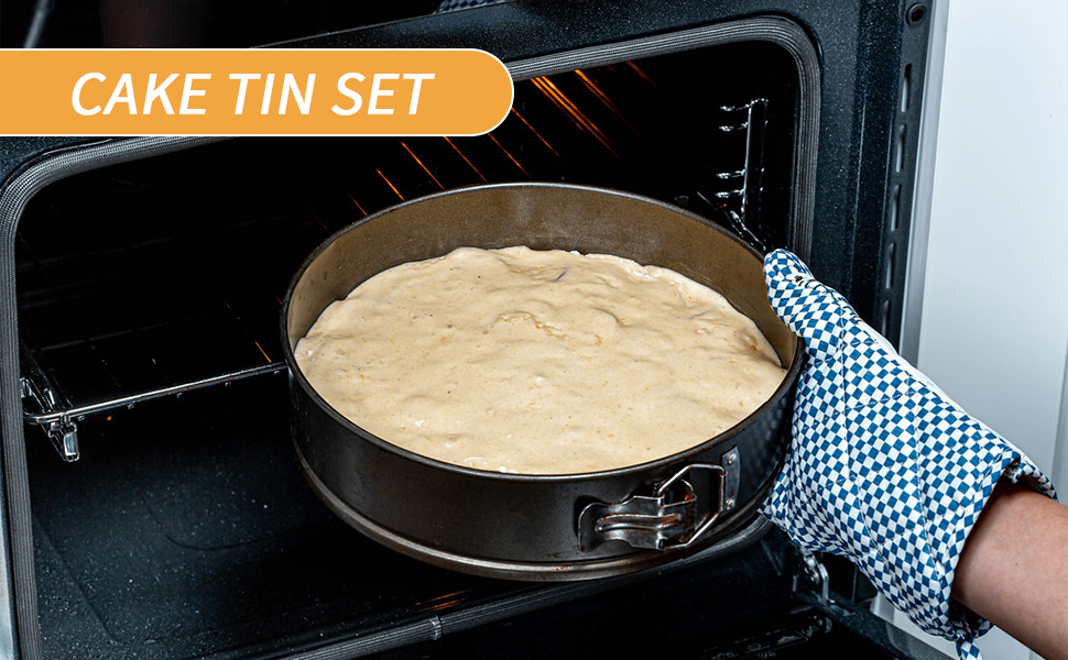 Набір форм для випічки ZOENHOU (6 шт.) - Antihaft, виймальний дно, діаметри 10.2-27.9 см