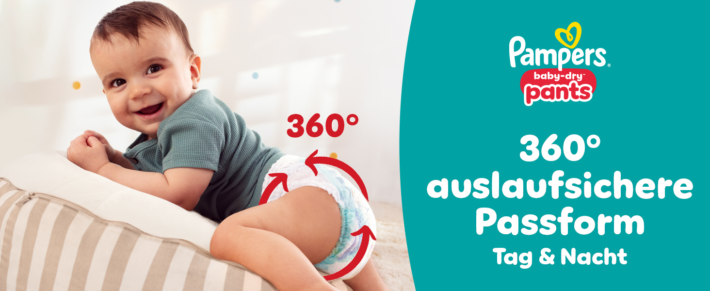 Підгузки-трусики Pampers Baby-Dry Pants розмір 6 (13-19 кг), 138 шт, захист від протікань 360°