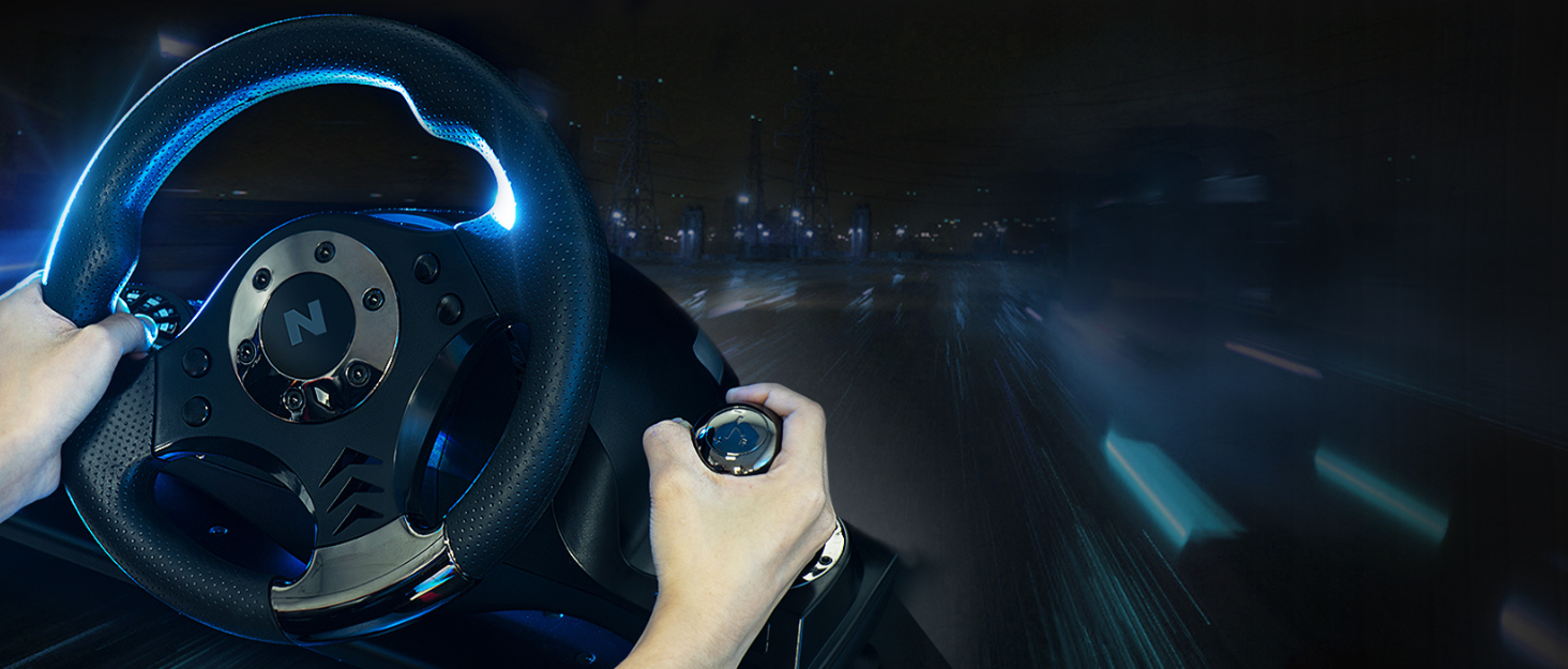 Гоночний кермо NITHО Drive Pro V200 з педалями та перемикачем швидкостей для PC, PS4, PS5, Xbox One, Xbox Series X/S, Windows - 270° з вібрацією
