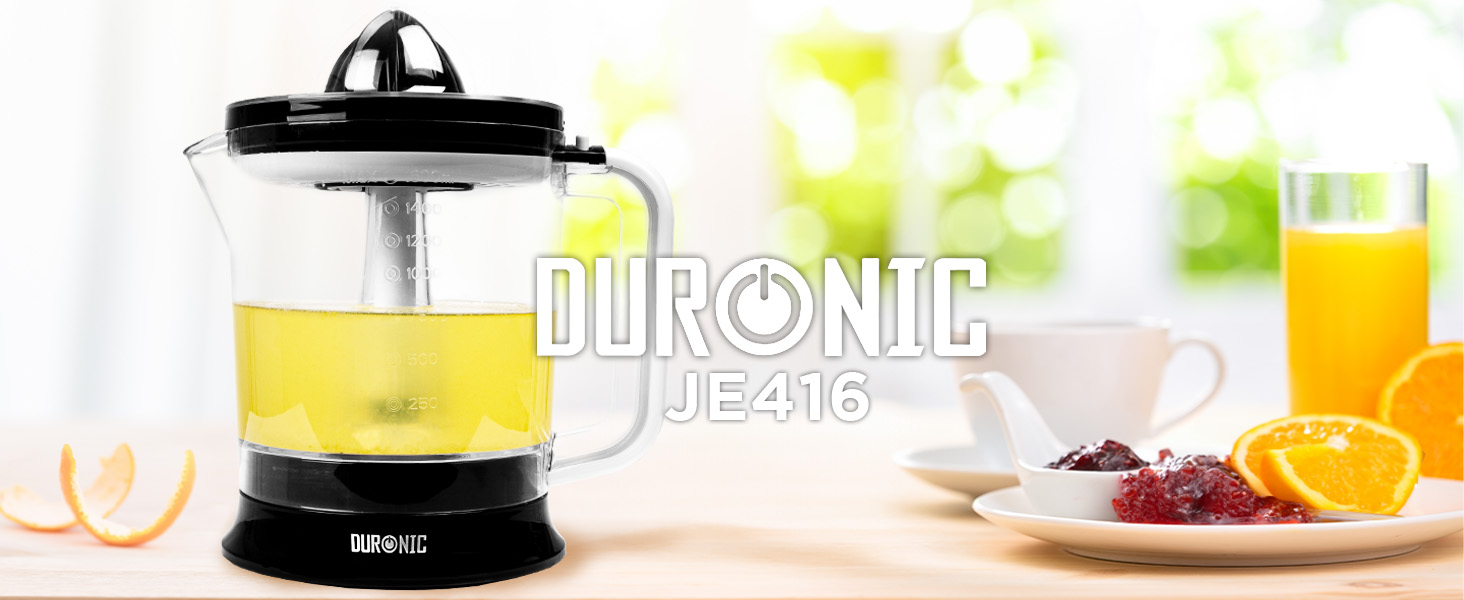 Електрична соковитискачка Duronic Saftpresse 600W: соковитискачка для цитрусових з нержавіючої сталі, 400 мл, 2 конуси, для апельсинів та лимонів