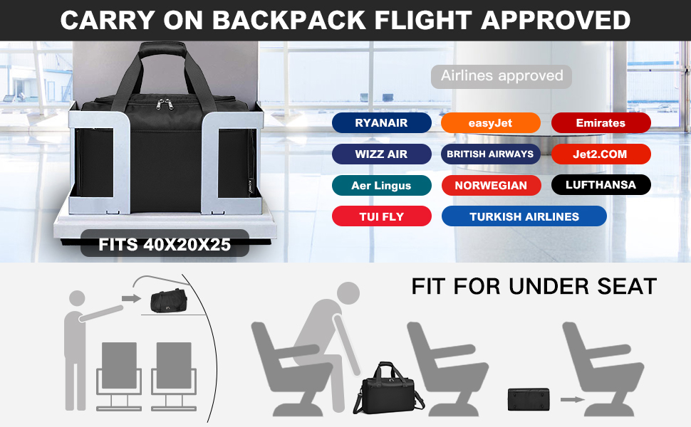 KONO Набір валіз-ролерів 2 в 1, 55 см, ручна поклажа, кремовий, набір для подорожей