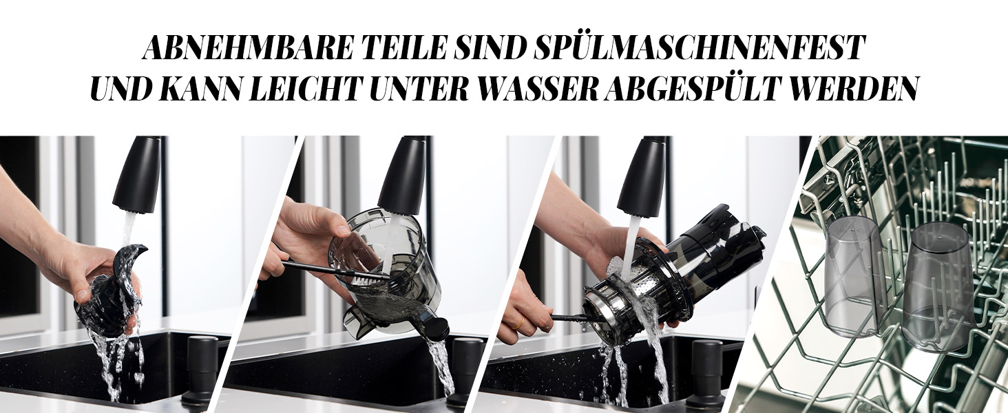 Електричний соковитискач GDOR з великою завантажувальною воронкою 90 мм, висока врожайність, тихий, BPA-free, легко миється, 200W, сірий