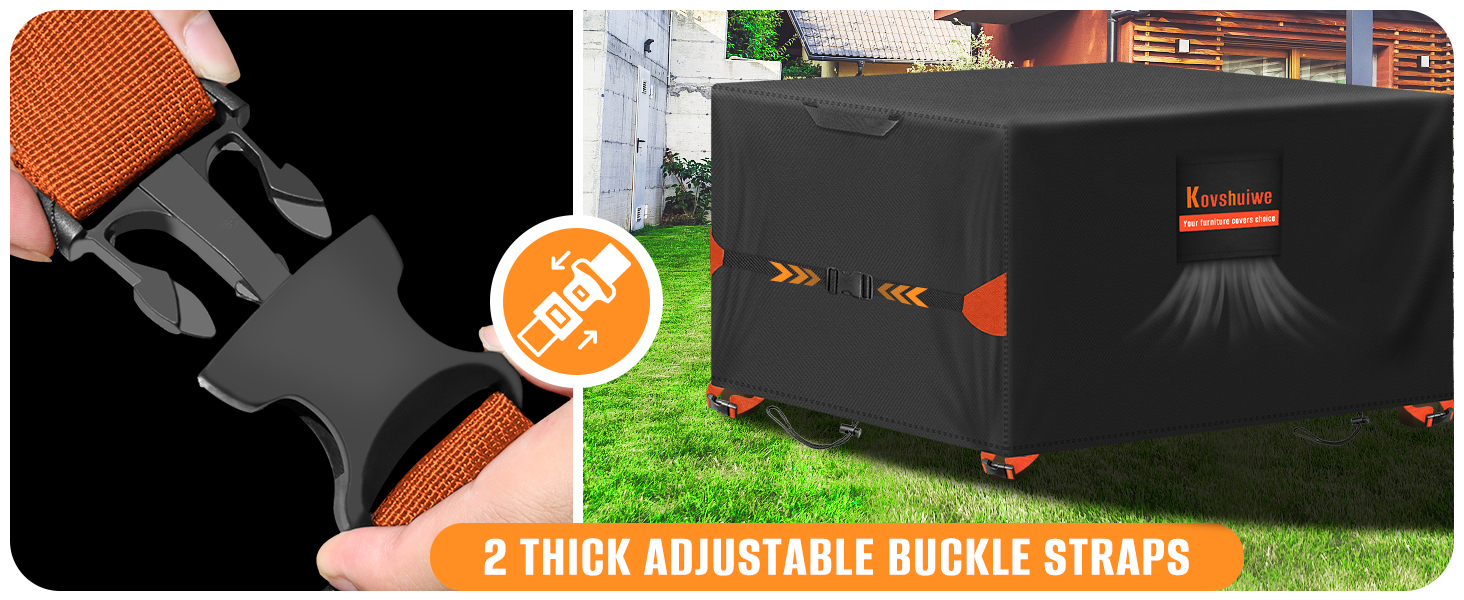 Чохол для садово-патіо меблів Kovshuiwe, вологостійкий, захист від сонця та вітру, 420D, 140x90x74 см