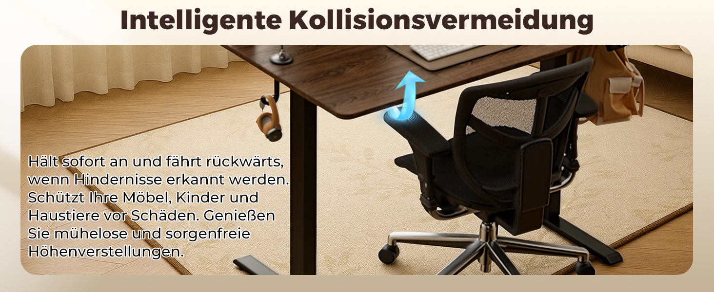 Регульований по висоті письмовий стіл 120x60 см з пам'яттю на 2 режими, стіл для домашнього офісу та геймінгу, колір вінтажний коричневий