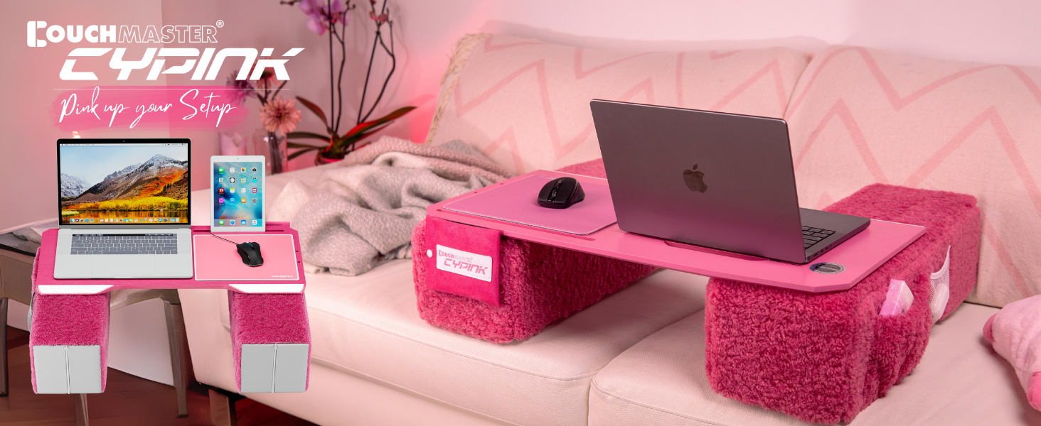Couchmaster CYWORX: ергономічний стіл для ноутбука на диван, софу чи ліжко (рожевий)