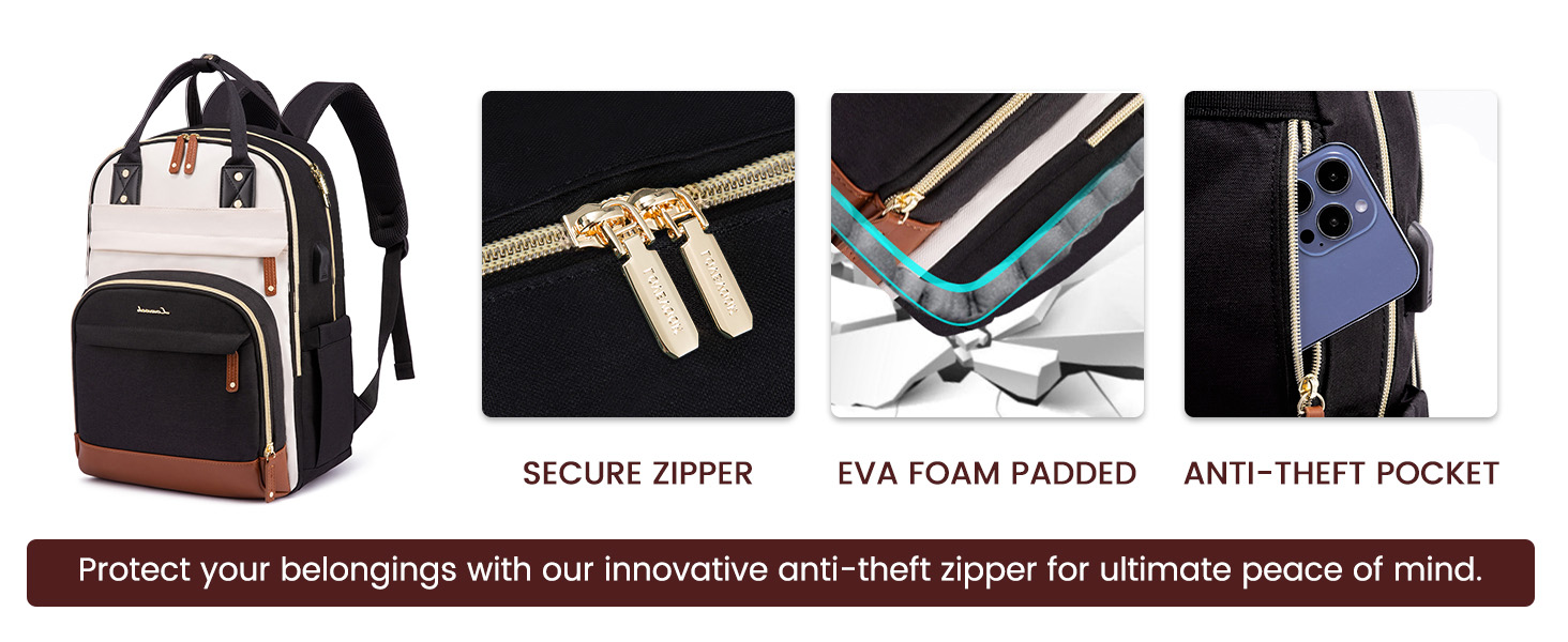 Рюкзак LOVEVOOK для дівчат та хлопців, 15.6 дюймів, водонепроникний, з відділенням для ноутбука, для школи, подорожей, роботи, легкий, чорний, бежевий, коричневий, шкіряний (PU)