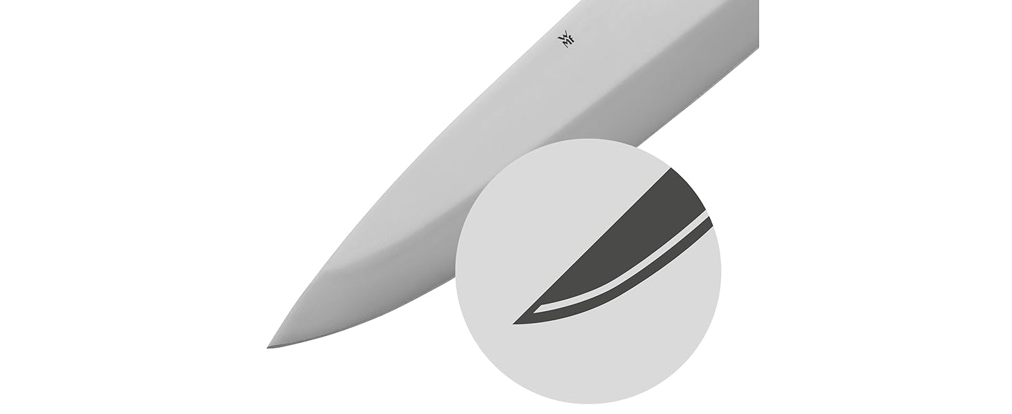 Набір ножів WMF Kineo з підставкою (6 предметів), Made in Germany: 4 ножі, кухоні кусачки, бамбукова підставка, Performance Cut, сталь Messerblock Asia