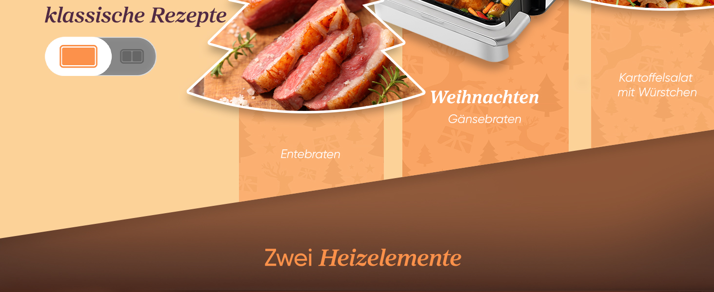 Фритюрниця COSORI Dual Blaze TwinFry з 2 камерами, 10 л, з 4 нагрівальними елементами, чорна