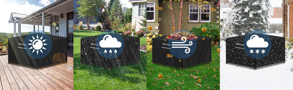 Чохол для садово-патіо меблів 85x85x80 см, вологостійкий, 420D Oxford, для захисту від погодних умов