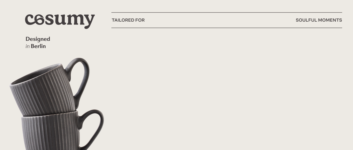 Капучино чашки Cosumy 6 шт. набір - 200 мл, кераміка, смугастий дизайн, миє в посудомийній машині, з ручкою