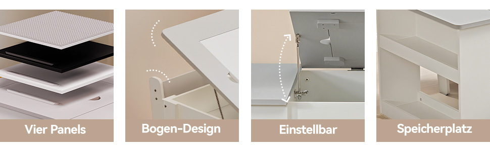 Дитячий столик з двома стільцями Kinderkraft, багатофункціональний: ігри, малювання, читання, 4 змінних панелей, регульований та безпечний, з місцем для зберігання, до 60 кг, від 3 років