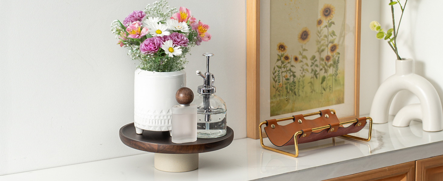 Підставка для тортів CEEFU Rustikaler з акацієвого дерева, 22.9 см, натуральний колір, для весільних тортів та десертів