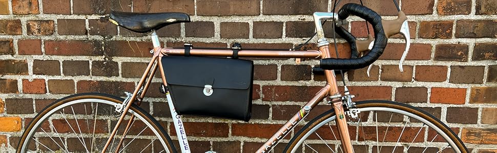 Сумка на каркасі Gusti шкіряна - JEF P. Жіноча та чоловіча шкіряна сумка Bicycle Pannier Black Leather розмір L