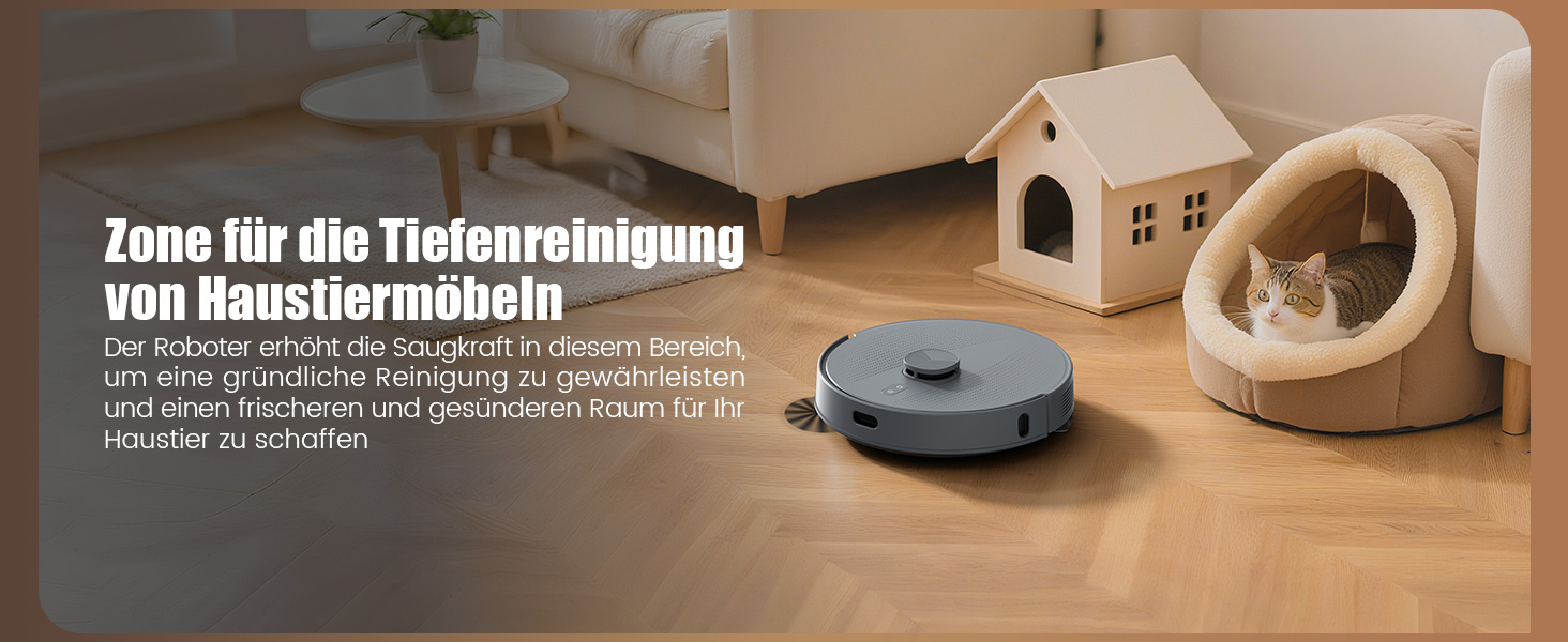 Робот-пилосос AIRROBO T25+ з вологою, LiDAR, 5500Pa, 240 хв, APP-керування, для тварин, сірий