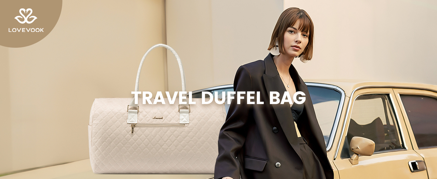 Спортивна сумка OVEVOOK для подорожей, жіноча, Weekender, для вихідних, дорожня сумка, сумка для дитини з косметичкою, відділення для взуття та мокрого одягу, водонепроникна, ручна поклажа для авіаперельотів, чорна (L, Beige 3er Set)