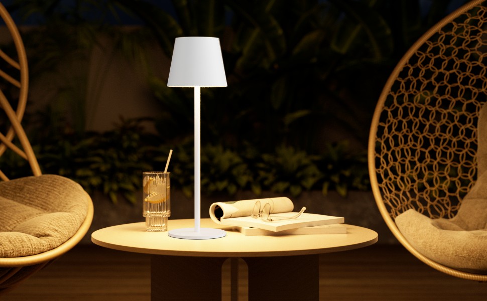 LED-лампа K-Bright 2 шт. з регулюванням яскравості, акумуляторна, бездротова, перезаряджувана, 3000K/4000K/6000K, три колірні температури, USB-C, IP54, вологостійка, білий колір