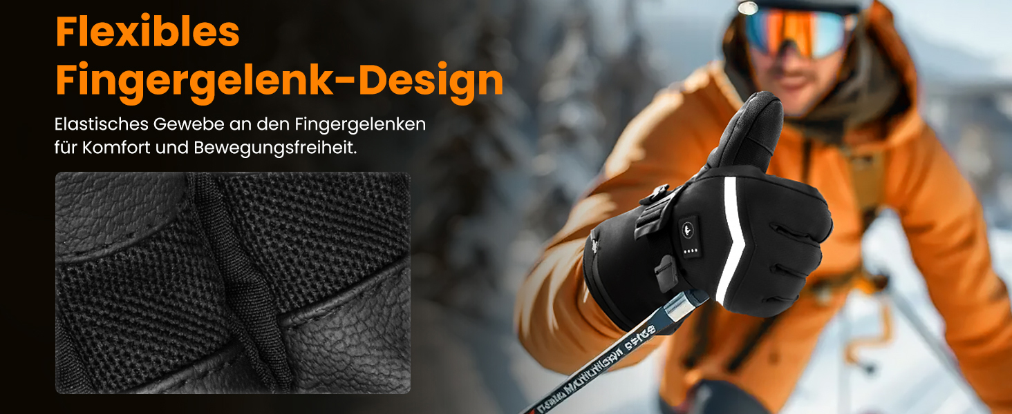Гріючі рукавиці для чоловіків та жінок, акумуляторні, 3200mAh, з підтримкою сенсорного екрану, водонепроникні та вітронепроникні, для катання на лижах та активного відпочинку взимку (L)